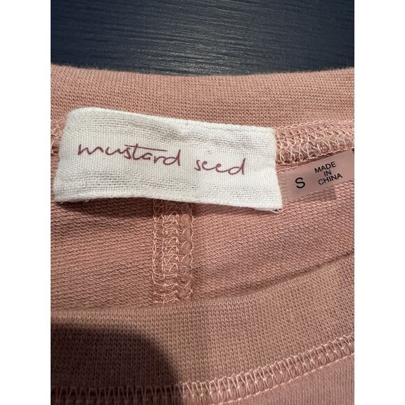 Anthropologie Mustard Seed Two Piece Set Pearl Beading S Crop Top / M Shorts - Picture 6 of 16